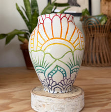 Load image into Gallery viewer, Rainbow Mandala Vase 31