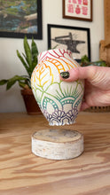 Load image into Gallery viewer, Rainbow Mandala Vase 31
