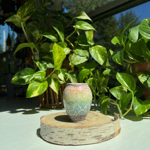 Mini Rainbow Mandala Vase 27