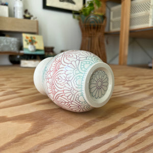 Cotton Candy Sky Mandala Vase