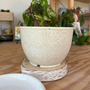 Neutral Mandala Planter 12