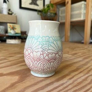 Cotton Candy Sky Mandala Vase