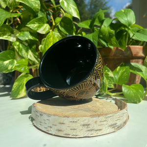 Black Sunset Mandala Mug 18