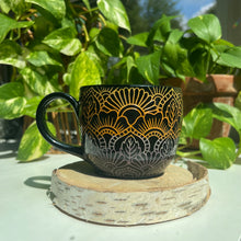 Load image into Gallery viewer, Black Sunset Mandala Mug 18
