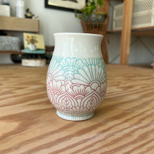 Cotton Candy Sky Mandala Vase