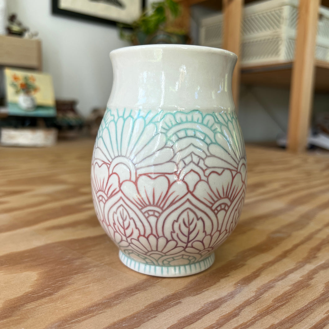 Cotton Candy Sky Mandala Vase