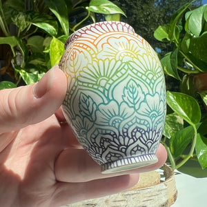 Mini Rainbow Mandala Vase 27