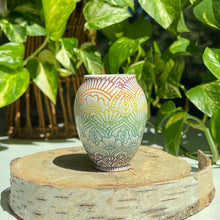 Load image into Gallery viewer, Mini Rainbow Mandala Vase 27
